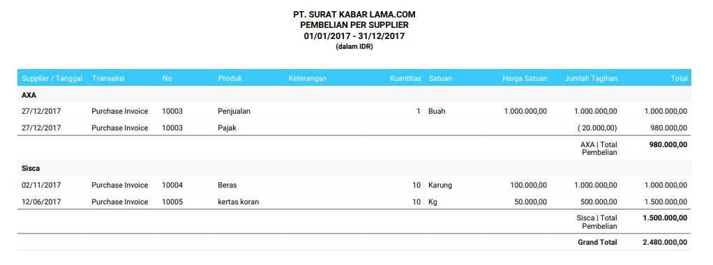 Bagaimana Cara Membuat Laporan Pembelian Per Supplier – Mekari Jurnal